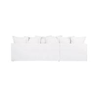 Barbe canapé d'angle gauche lin blanc