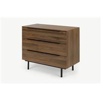 Damien commode effet bois de noyer et noir