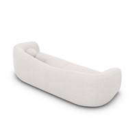 Rico canapé 3 places en tissu texturé blanc