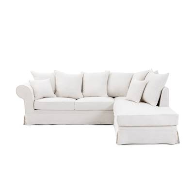 Vermont canapé-lit angle droit blanc