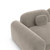Buccana canapé d'angle en velours beige foncé