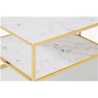 Alisma table basse marbre et laiton