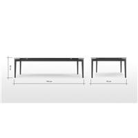 Tandil table basse rectangle gris