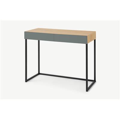 Hopkins bureau compact chêne et gris bleuté