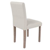 Clayton chaise en tissu beie et pieds en bois de chêne