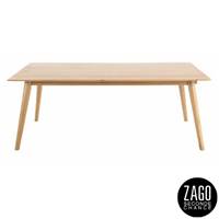 Elfy table extensible en chêne massif 180cm avec allonge en option