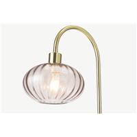 Tilbury lampadaire en laiton et en verre blush