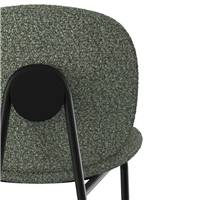 Slano chaise de bar en tissu bouclé vert H63