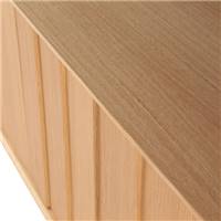 Hyma meuble bas 4 portes en chêne naturel