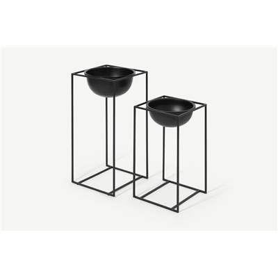 Janelle lot de 2 cache-pots noir