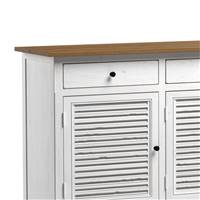 Anielle buffet en bois recyclé blanc effet vieilli
