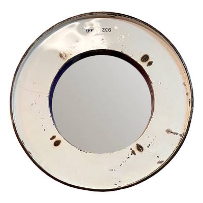 Alessia Miroir rond Metalik bleu ø58