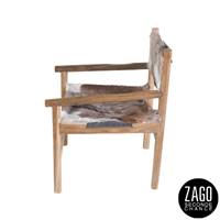 Noldor fauteuil style montagnard en cuir de chèvre