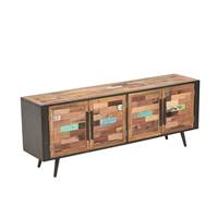 Soho buffet bas en bois de bateau recycl 4 portes