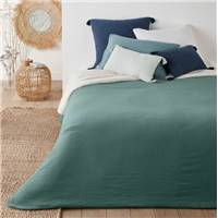 Stéphanie dessus de lit gaze de coton 75x100 vert eucalyptus