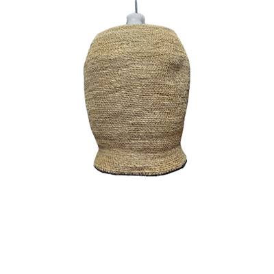 Milda petite suspension en jute naturelle liseré noir ø30