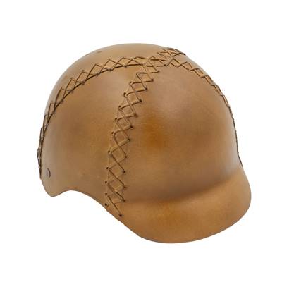 Bombe de cavalier cuir couleur cognac
