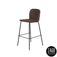 Sense chaise de bar tissu ombre et métal noir H75