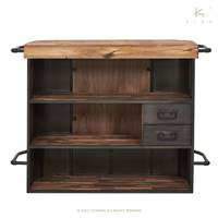 Nautical bar central bois de bateau recyclé L144cm