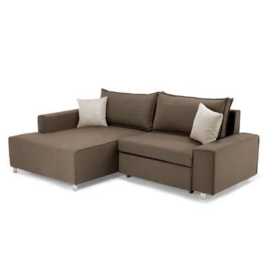 Mayne canapé-lit d'angle gauche brun grousse