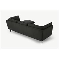 Wes canapé d'angle droit velours gris colline