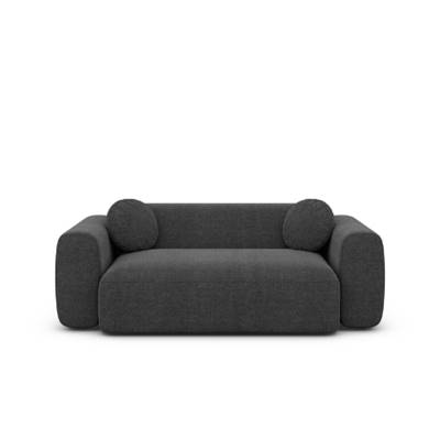 Shoo canapé 2 places en tissu texturé gris anthracite