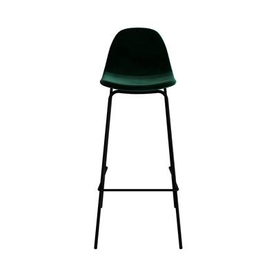 Vladi chaise de bar en velours vert foncé H75
