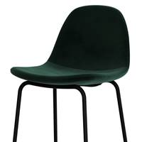 Vladi chaise de bar en velours vert foncé H75