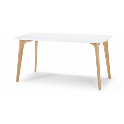 Fjord table rectangulaire chêne et blanc