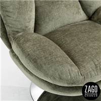 Topi fauteuil pivotant tissu texturé kaki