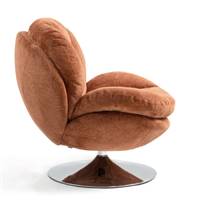 Topi fauteuil pivotant tissu texturé rouille