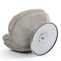 Topi fauteuil pivotant tissu texturé taupe gris
