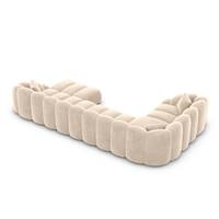 Dolban canapé panoramique angle droit en velours crème