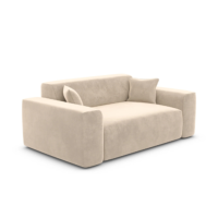 Novage canapé 2 places en velours crème