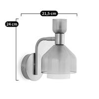 Simora applique laiton et verre fumé