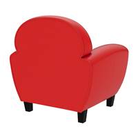 Westfild fauteuil rouge en croute de cuir enduite