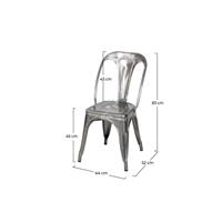 Lix chaise en métal chromé style industriel