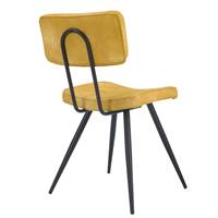 Birmingham chaise rembourrée en cuir synthétique jaune