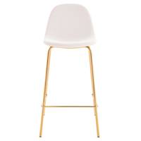 Vladi chaise de bar en cuir synthétique blanc H65