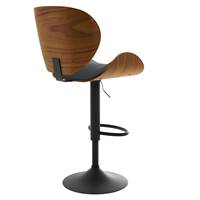 Linares chaise de bar réglable en cuir synthétique noir