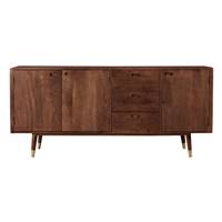Vidax buffet en bois détails dorés 3 portes 3 tiroirs