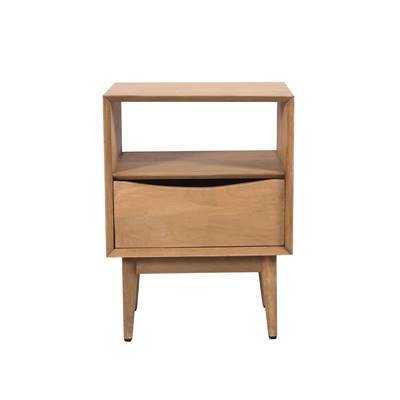 Allye table de chevet 1 niche 1 tiroir en bois de manguier