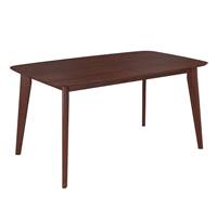 Erren table à manger rectangulaire extensible en bois foncé 6/8 personnes