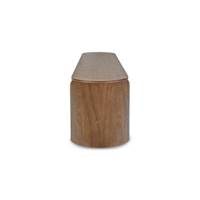 Epic meuble TV 2 portes 1 niche en bois de frêne teinté noyer L180