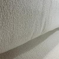 Harry canapé d'angle gauche en tissu blanc écru et métal noir