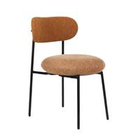 Vanilla chaise en tissu tweed bicolore orange miami et rouge brique