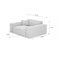 Stacele fauteuil 1 place en tissu texturé beige