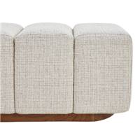 Bobby banc en tissu tweed beige toffee / gris clair