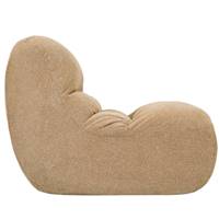 Belora fauteuil chill en tissu tweed marron écureuil