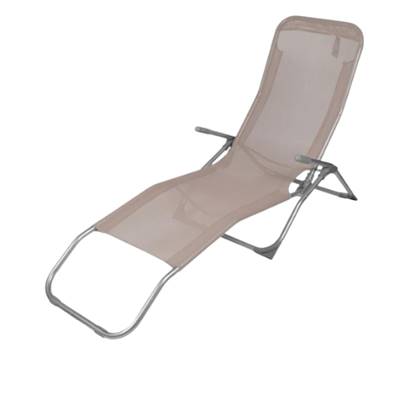 Le Corfou bain de soleil toile polyester enduit PVC gris taupe